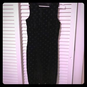 Ann Taylor 4P Velvet Polka Dots Dress